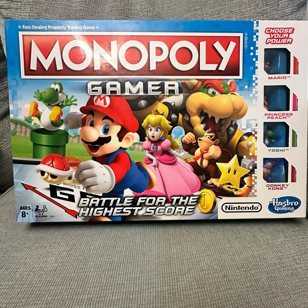 Monopoly Gamer Nintendo Mario Bros Battle Edition Board Game Open Box‎